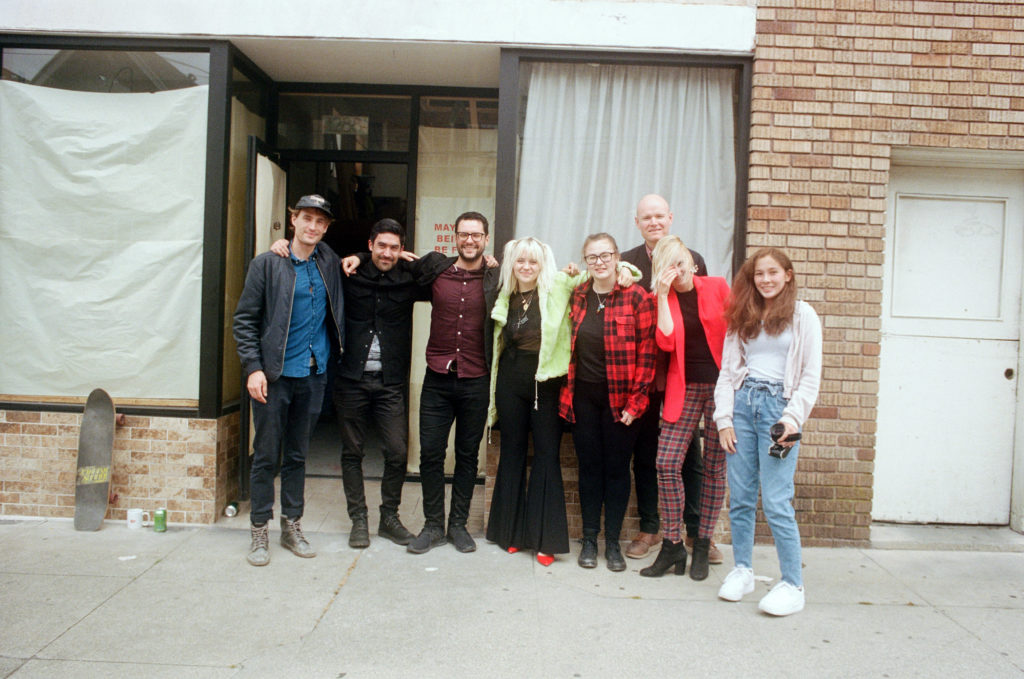 Photo of students and mentors celebrating the closing show in 2019